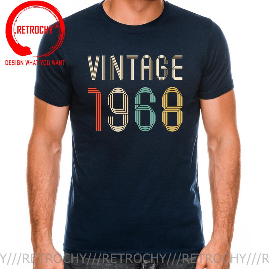 Vintage 1968 Classic 50 Years Old Birthday T Shirt Made in 1968 50Th Birthday Tshirt Father Day Present Born in 1968 Tee Shirt