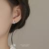 S999 Sterling Silver Colorful Colored Glaze Butterfly Stud Earrings, Dainty Fresh Fashion Jewelry for Women