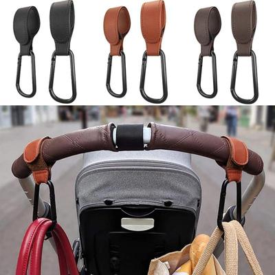 1/2 stücke PU Leder Baby Tasche Kinderwagen Haken Kinderwagen Zubehör Mama Kinderwagen Kinderwagen Multifunktionale Kinderwagen Haken 360 Grad Drehbar
