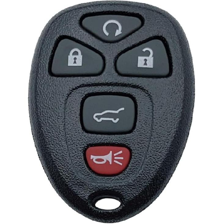 Replacement Keyless Entry Remote Case Cover fits Chevy Traverse 2007-2016 Tahoe Suburban GMC Acadia Yukon XL Buick Enclave Cadillac Escalade Saturn Black 1