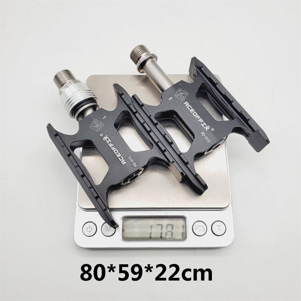 2 size ultralight 158g bicycle pedal for Brompton bike black/silver color aluminum + titanium axis 1pair
