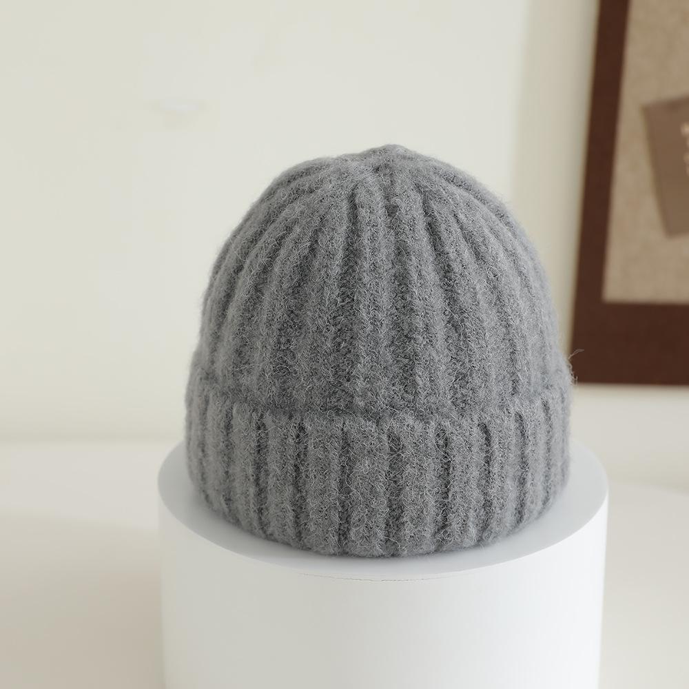 Winter Hats For Children Girls Boys Kids Knitted Beanie Candy Color Solid Striped Keep Warm Korean Style Casual Bonnet Caps New