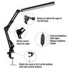 LED Desk Lamp With Clamp 10W Adjustable Swing Arm 3 Lighting Modes 10 Brightness Levels Eye-Caring For Office/Study/Reading