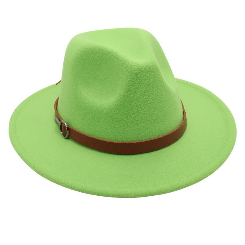 S New Retro British Top Hatsmall Belt Felt Hat Autumn And Winter European And American Jazz Hat Ins Style