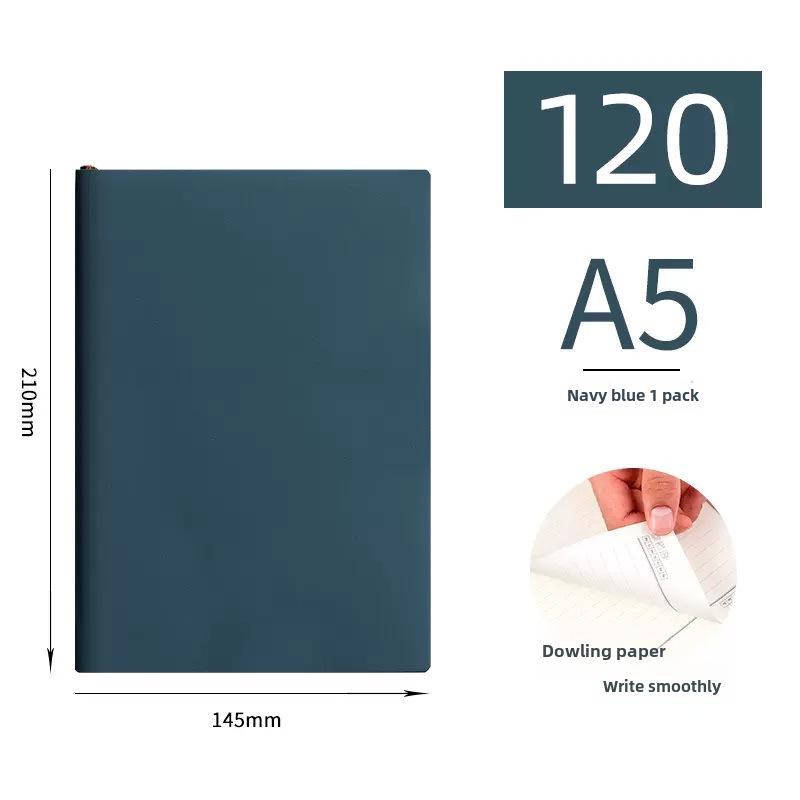 Thickened Sheepskin Business Notebook with Custom Logo - Available In A4, A5, B5 Sizes, Horizontal Line.