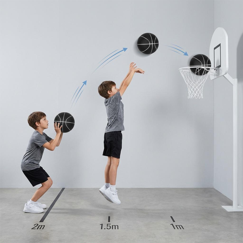 Children's Silent Indoor Basketball - High Bounce Training Ball with Logo Printing