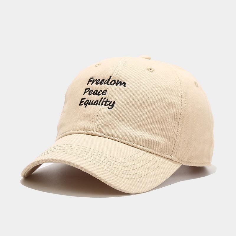 Hat Female Korean New Three-row Letter Embroidered Baseball Cap Fashion Sunshade Sun Protection Soft Top Cap Male