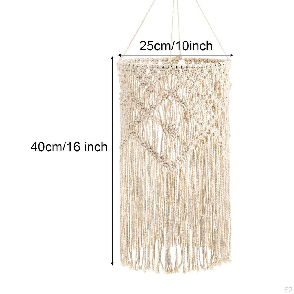 Hanging Macrame Light Shade for Ceiling, Pendant Cover Home And Office