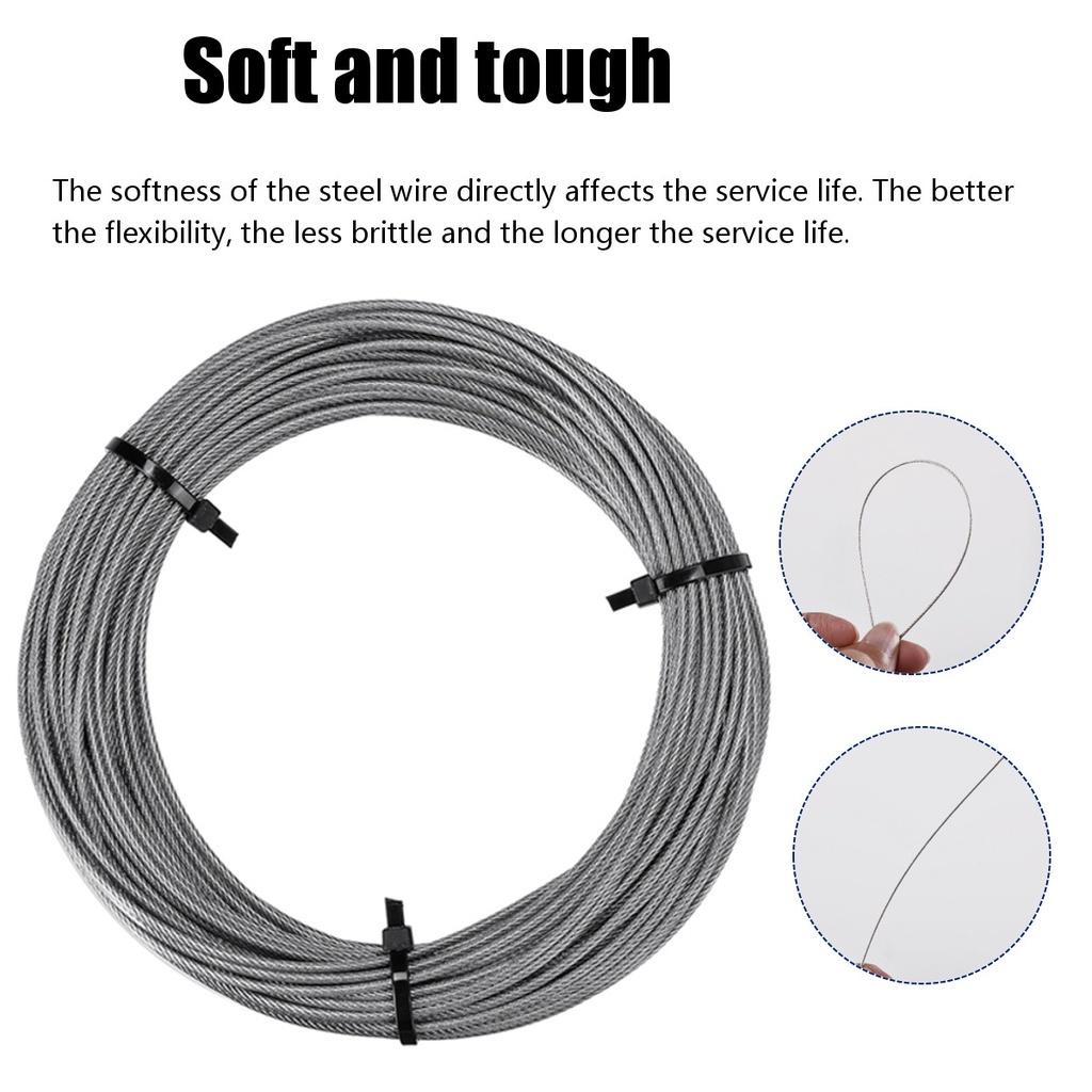 Schwere Drahtseil-Kabelhaken Edelstahl Spannschloss Kordel Aufhängeset Kit für Sonnensegel Zelt 30m Installation Außenleuchten