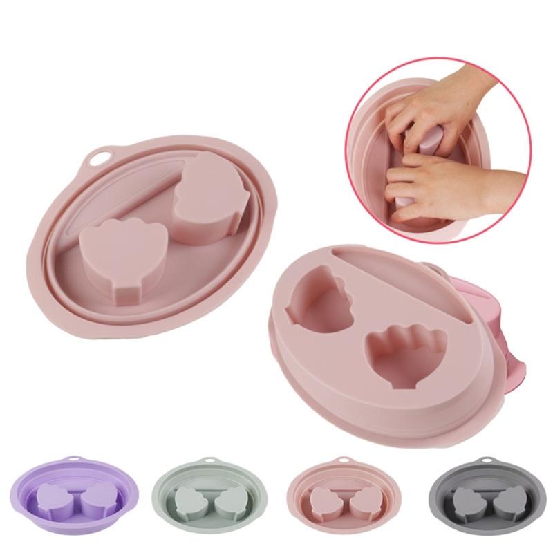 Delikatna Miska do Moczenia Rąk do Manicure Pedicure Antypoślizgowy Silikon Wodoodporny Pielęgnacja Paznokci Nail Art Łatwy w Transporcie