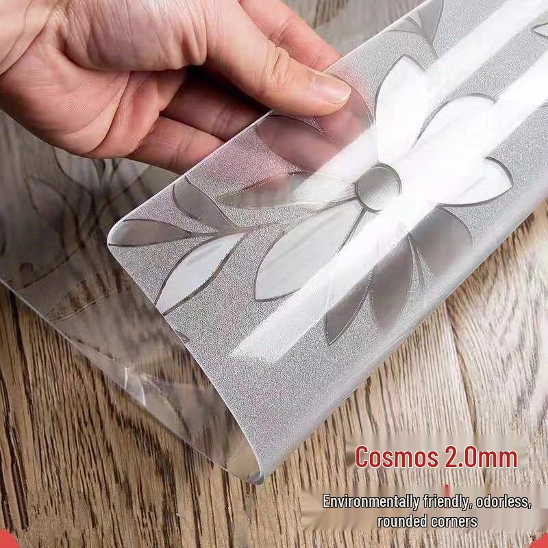 Large Round Transparent PVC Table Pad: Soft, Waterproof, Anti-Scald, Wash-Free Tablecloth