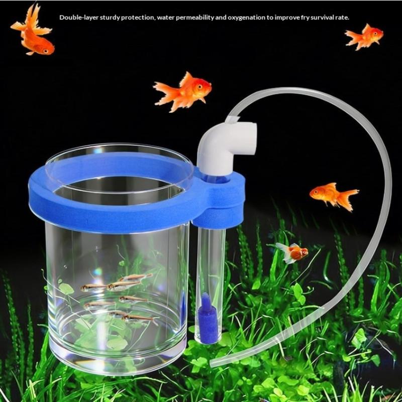 Transparent Acrylic Fish Breeding Box With Water Pump Floating Hatchery For Aquarium Fry Protection