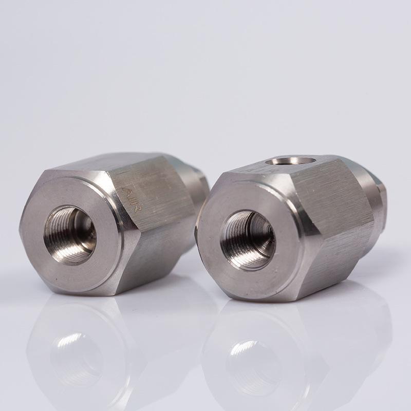 Stainless Steel Low-Pressure Fan-Shaped Air Atomizing Nozzle for Dust Removal and Humidification.