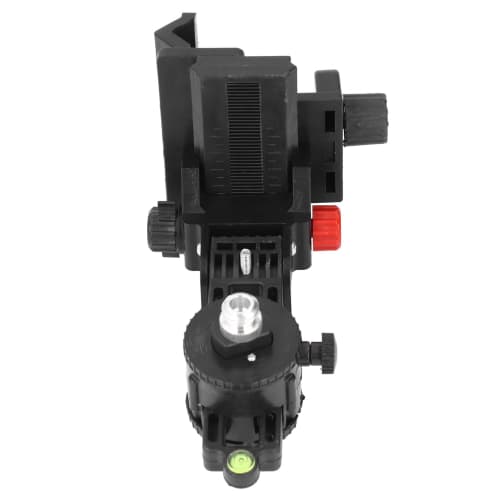 Fine-tuning Bracket Level Adapter, 360 Adjustable L-Shaped Pivot Base with Adjustable Clip for Telescopic Rod Bracket