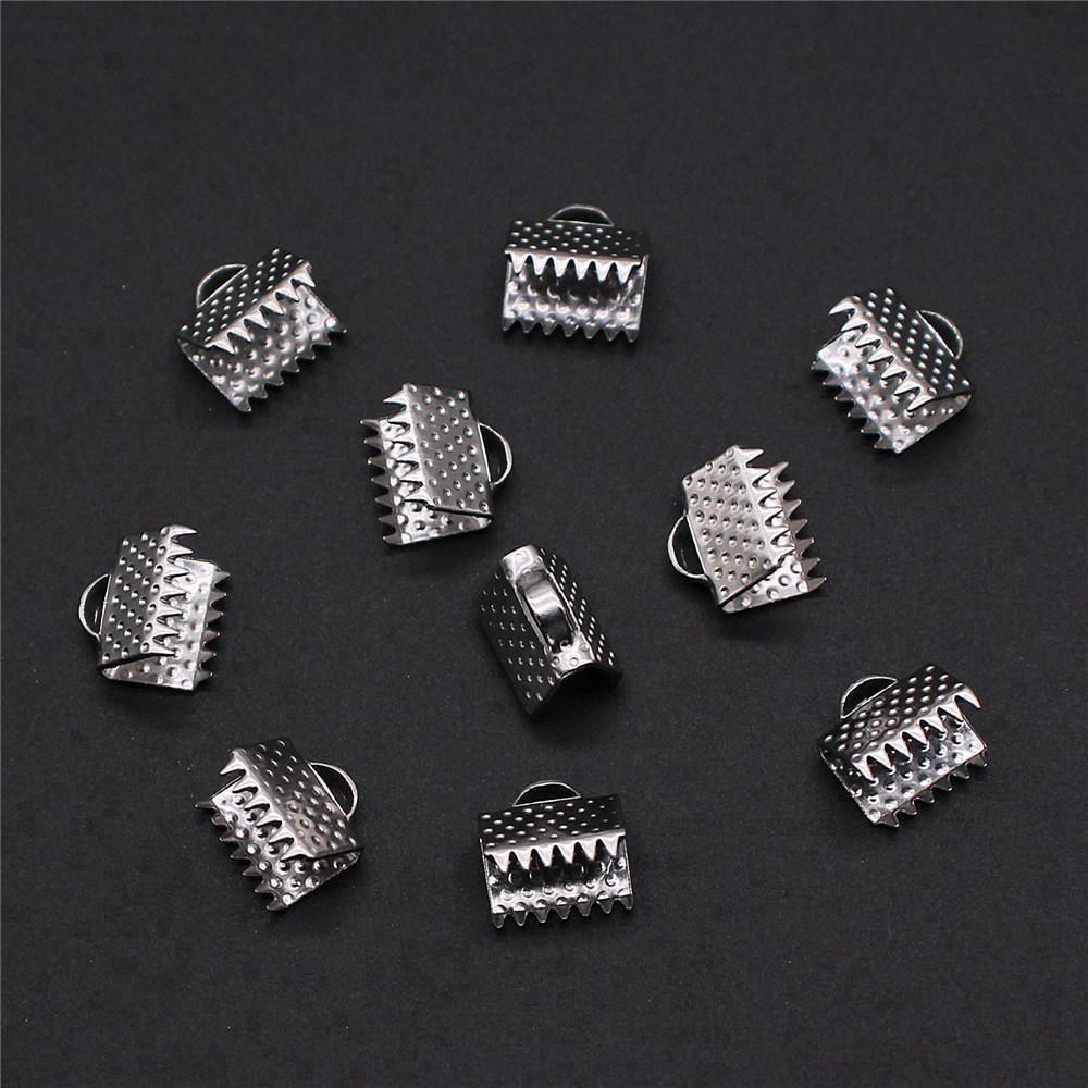 Bandenden Crimp-Clips Antikstil Zubehör für die Schmuckherstellung 8 Größen 4 Farben