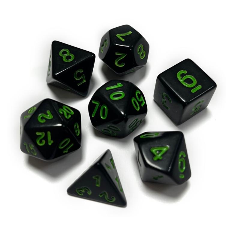 7Pieces DND-Dice Polyhedral Dice Set Transparent-D&D-Dice for D&D-Dungeons-RPG-Pathfinder-MTG-Role Playing Table Game
