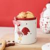 Tableware red floral chicken ceramic sealed jar ceramic storage jar creative chicken shaped storage jar Easter