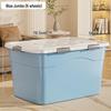 Extra Large Plastic Storage Box with Wheels for Toys, Snacks, Clothes - Thickened Container for Living Room & Bedroom