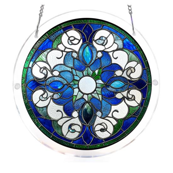 Acryl Puzzle Sonnenfänger 83 Teile DIY Sonnenfänger Bastelset für Erwachsene Buntglas Fenster Hängeornament für Haus Garten Dekoration