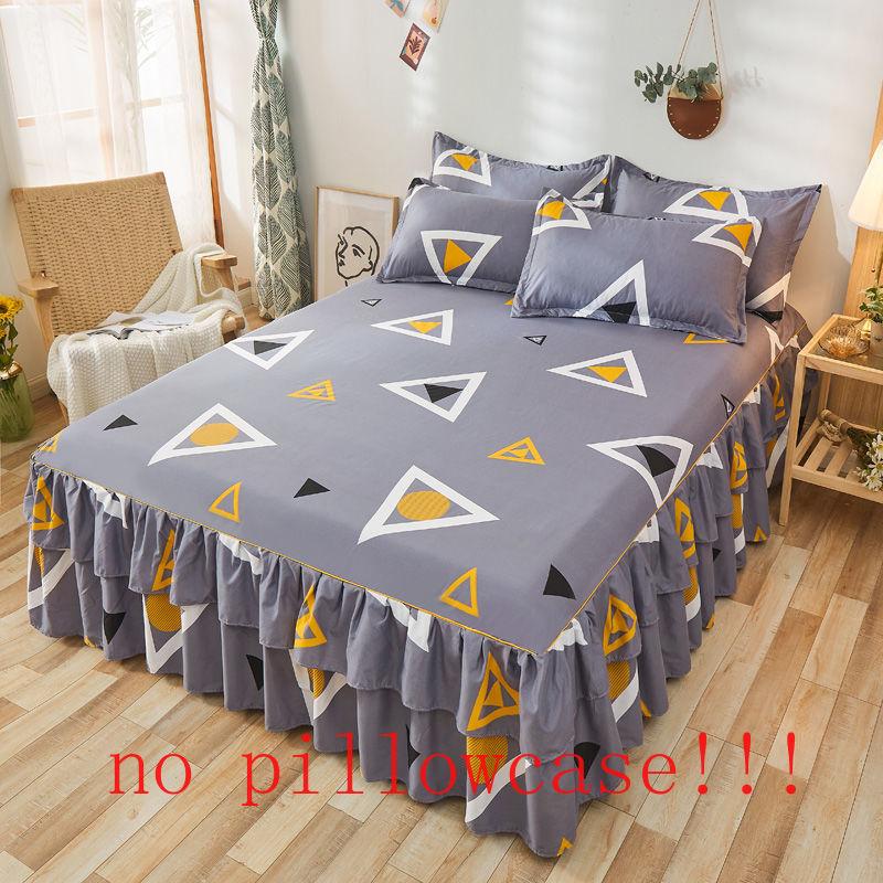 Korean Fashion Bed Skirt Washable Non-slip Single Double Bedding Luxury Modern Skin-friendly Soft Bedspread King Queen Size Home