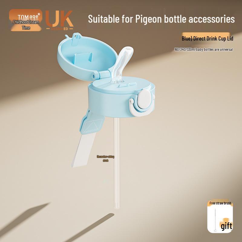 Adaptable Pigeon Pop-up Straw Lid for Wide-Mouth Bottles