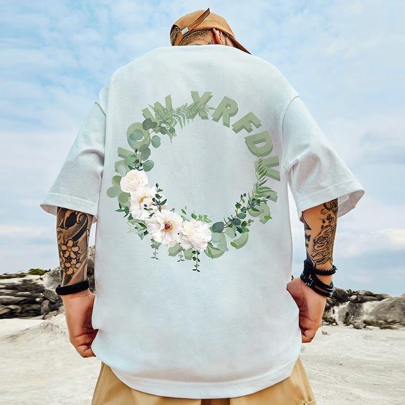 

Мужская футболка с принтом и короткими рукавами Мужская мода Бренд Summer Loose Half