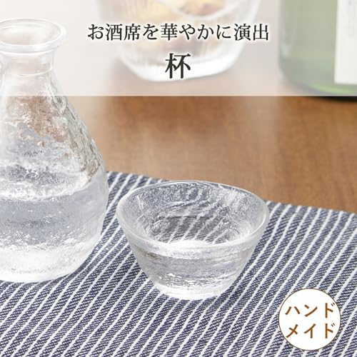 Toyo Sasaki Glass Sake Glasses, 40ml, Set of 6, Made In Japan, Ochoko (Choko), Commercial-Grade Glassware, WA57