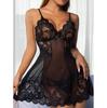 Sexy See-through Lace Camisole Nightgown Lingerie - European & American Style