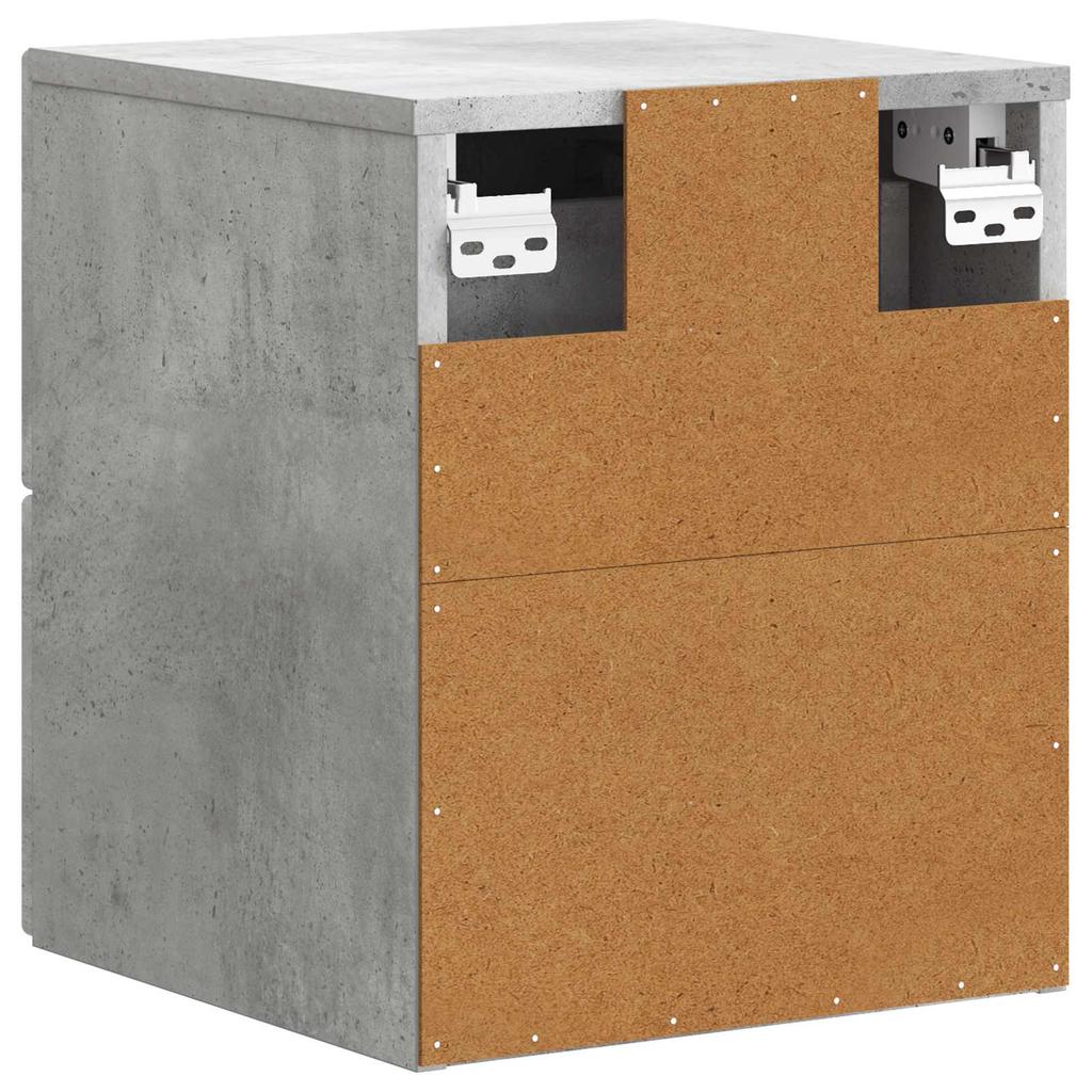 Wall Mounted Nightstand 2 pcs Concrete Grey 33 x 34.5 x 40 cm