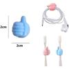 Self-adhesive Thumb Wall Hook for Hanging, Cable Clip, Wall Silicone Hook for Desk Wire Management, Random Colors