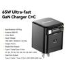 ESSAGER Portable 65W Fast Charging USB C Travel Charger with Retractable Type C Cable