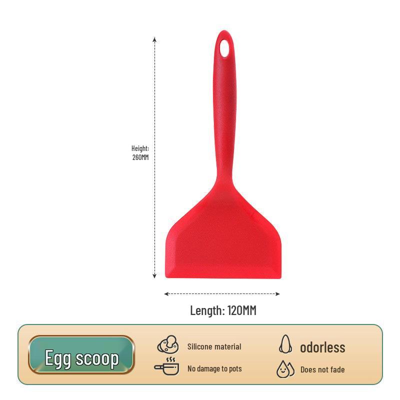 Hochtemperaturbeständiger Silikon-Tamagoyaki-Spatel - Antihaftbeschichtet, Lebensmittelqualität