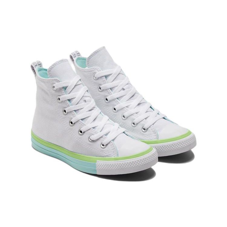 Converse Chuck Taylor All Star Simple Comfortable High Top Canvas Shoes Women Sneakers White Green A00543C