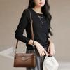 Lychee Pattern Soft Leather Messenger Bag Women's Shoulder Bag
