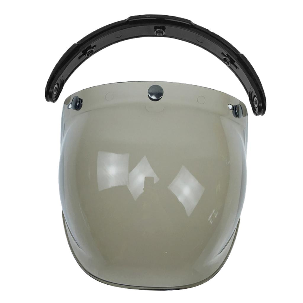 3-Snap ,Bubble Shield Visor Flip Up Wind Shield Lens for Road Helmet,
