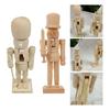6Pcs Christmas Wooden Unfinished Nutcracker Figurines DIY Blank Unpainted Nutcracker Puppet Walnut Soldier Ornament Decor New