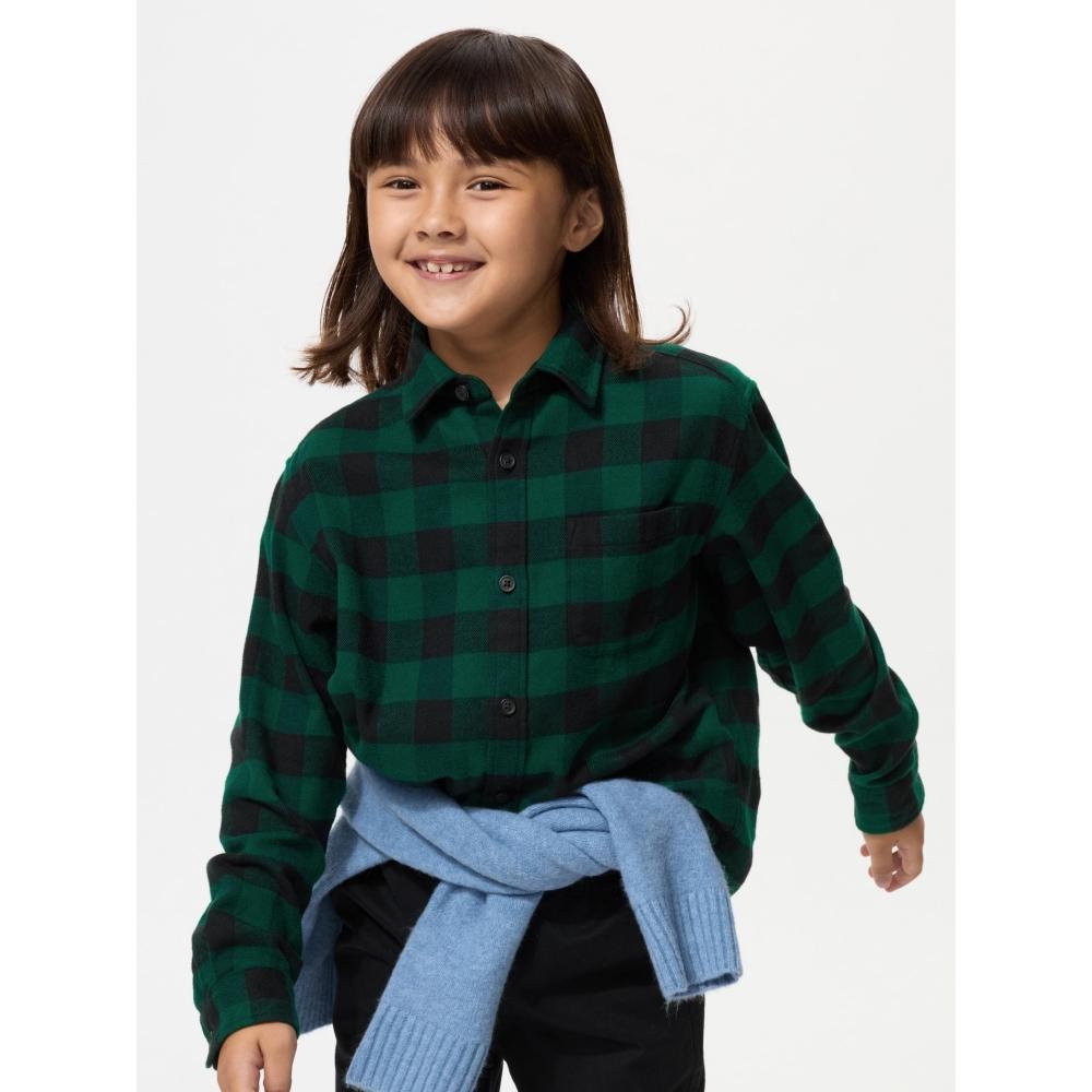 Uniqlo Kids Flannel Check Shirt  Long Sleeve  B