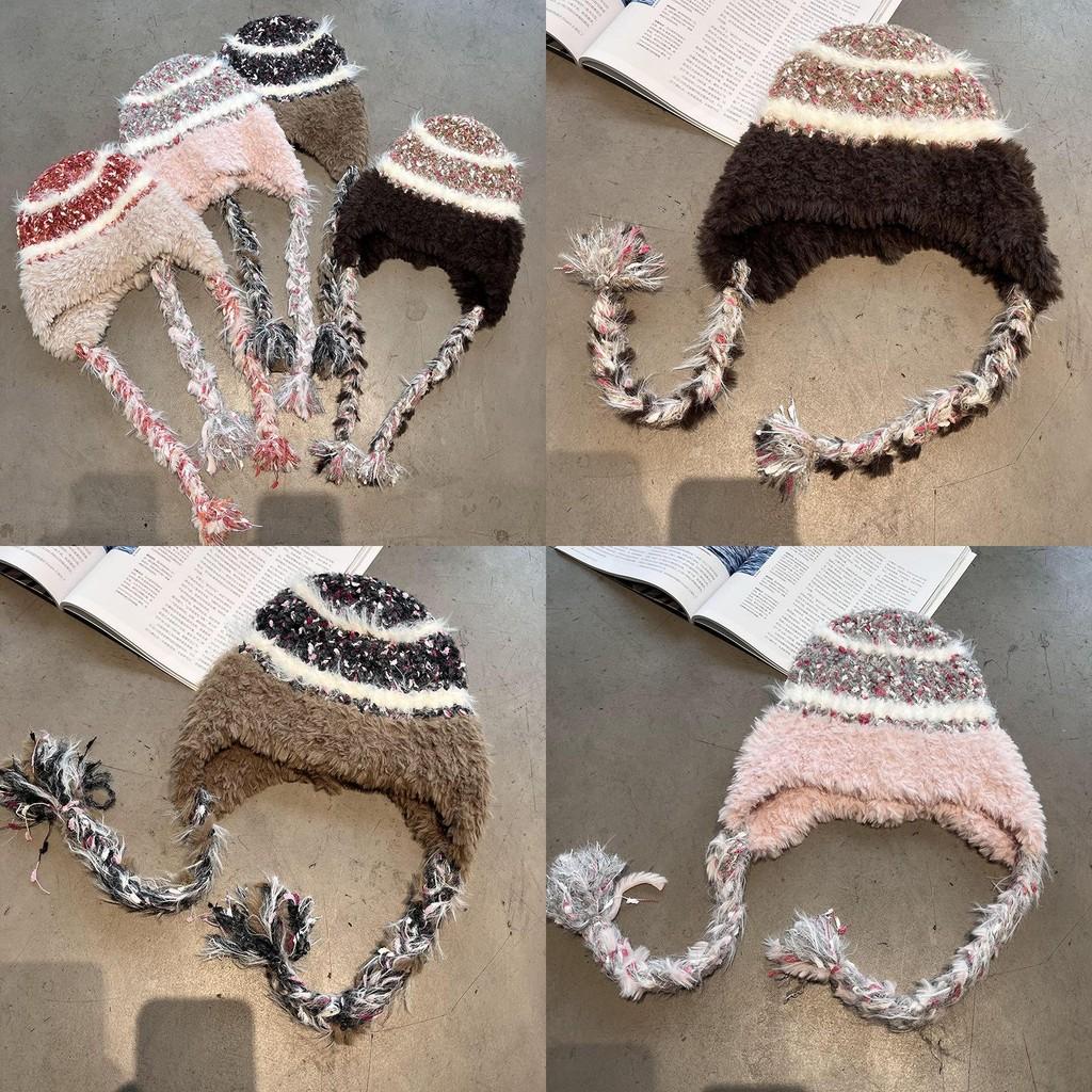 Winter Knit Warm Cap Padded Lining Women Cold Weather Trendy Hat Breathable