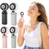 Portable Handheld Fan with Digital Display and Ice Pack Function Rechargeable Battery Operated Mini Cooling Fan for Personal Use