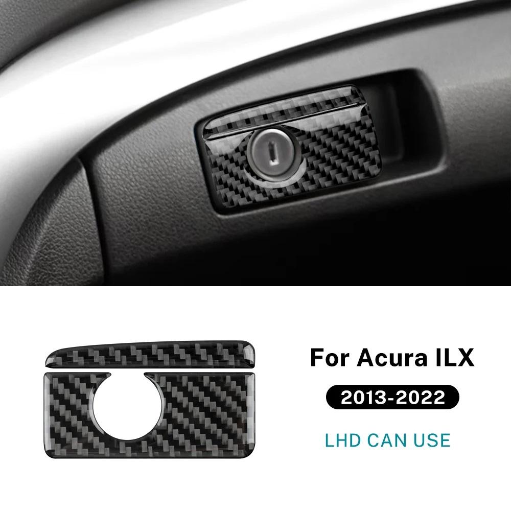Real Soft Carbon Fiber Sticker for Acura ILX 2013 2014 2015 2016 2017 2018 2019 2020 2025 2025 LHD Car Co-Polit Storage Box Trim
