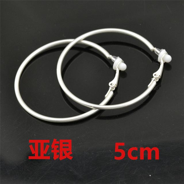 Серьги-клипсы без пирсинга, не проколотые, маленькие, большие, круглые, розовое золото, посеребренные кольца, классические трендовые серьги-кольца для женщин