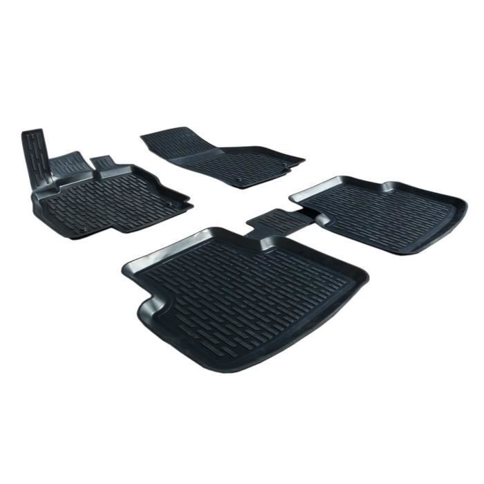 SCOUTT 3D Floor Mats for Skoda Superb 3 2015-2023 Rubber, Premium Black, Custom Made