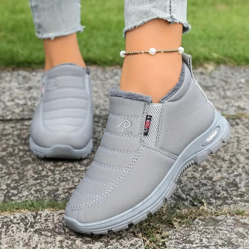 Cotton Shoes Men's Large Size Couple Cotton Boots Warm Men's Shoes Piled Thickened Short Boots Thick-soled Snow Boots