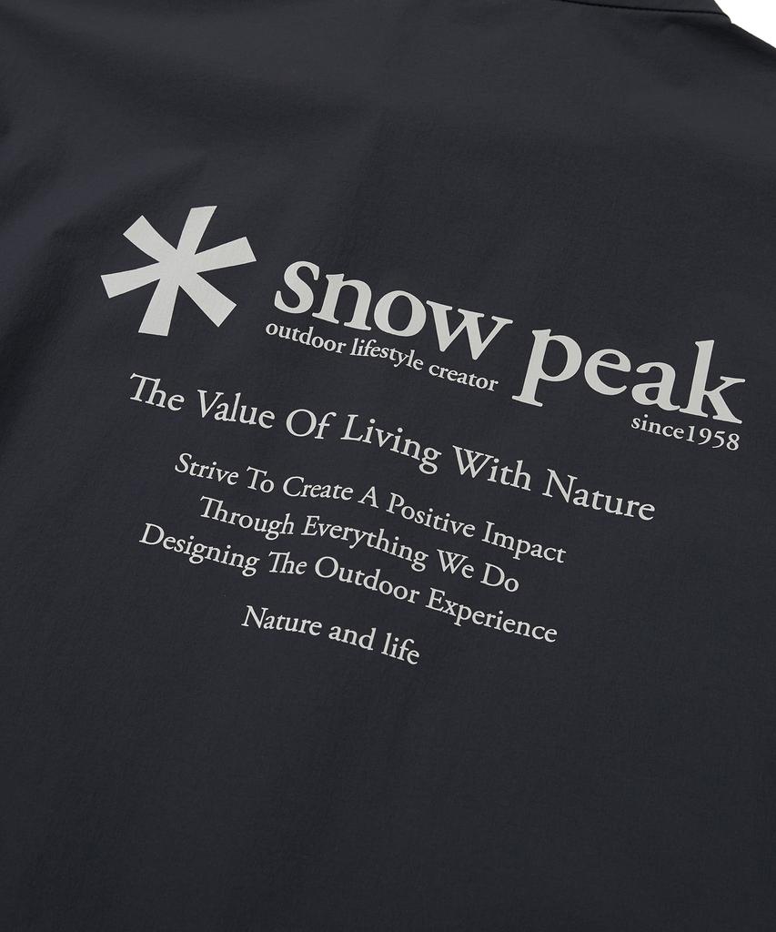Snowpeak Apparel Thin Tech Woven Stand Neck Windbreaker Charcoal Navy (S24Mmswb34)