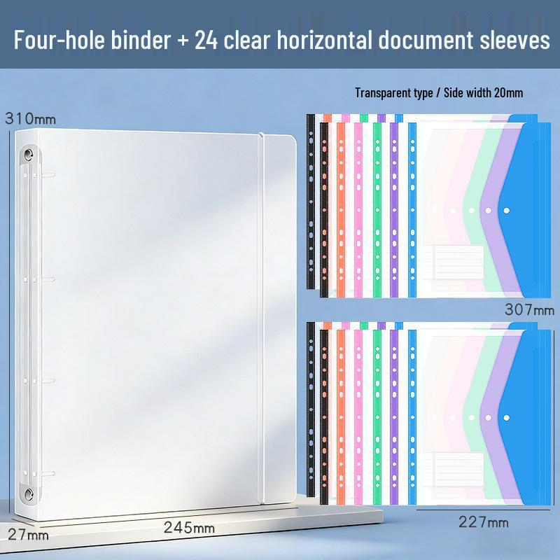 A4 Transparent Document Organizer - Leaf Folder, Office Storage, Test Paper Holder