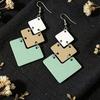 New Geometric Heart Patchwork Eco-friendly Alloy Earrings