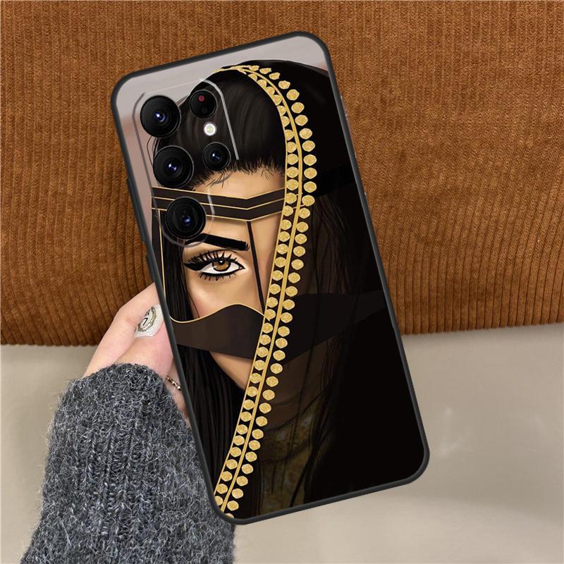 

Woman Hijab Face Muslim Gril Phone Case For Samsung Galaxy S25 Ultra S9 S10 Plus S20 S21 S22 S23 FE S24 Ultra Back Cover Galaxy S22Ultra