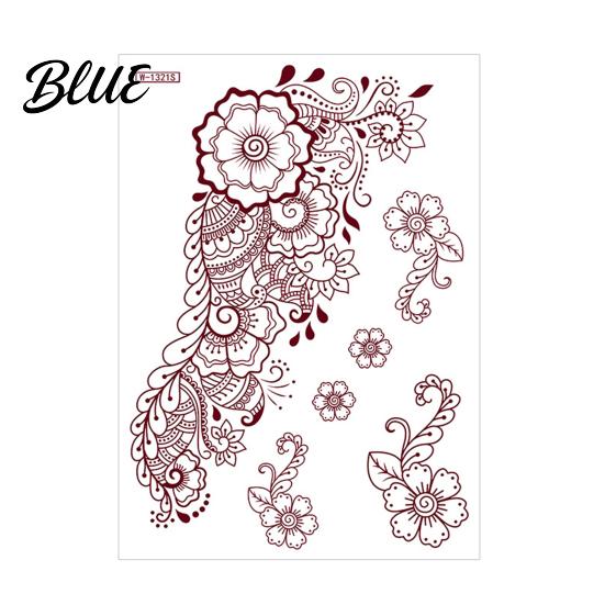 Quick Apply Tattoo Stickers Temporary Sticker Flower Lace Lotus Pattern Fake Tattoos for Women Men Fun Family Waterproof DIY Face Arm Leg