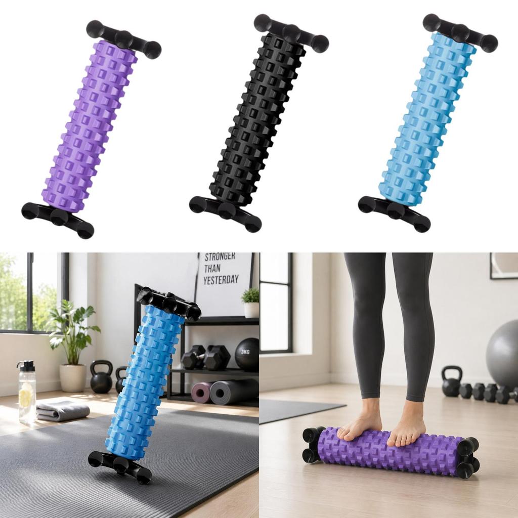 And Stable Foam Massage Roller with Suction Cups for Home Gym, Ideal Full Body Muscle