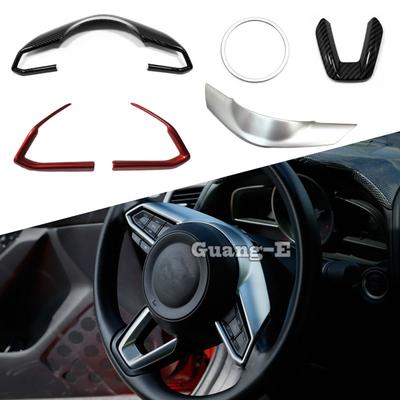 For Mazda CX-3 CX3 2017 2018     Car Styling Stick Cover Steering Wheel Button Switch Kit Trim Frame Panel Trim